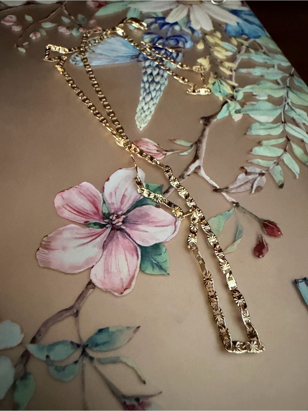 18k Gold filled Floral-Link Necklace